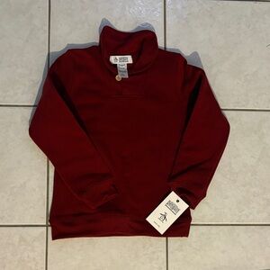 Original Penguin Kids Burgundy Quarter-Placket Pullover Hoodie
